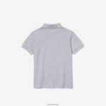 Lacoste פולו פטי פיקה בכושר רגיל DZ4D0D3126 chine אפור cca ילדים - Image 5