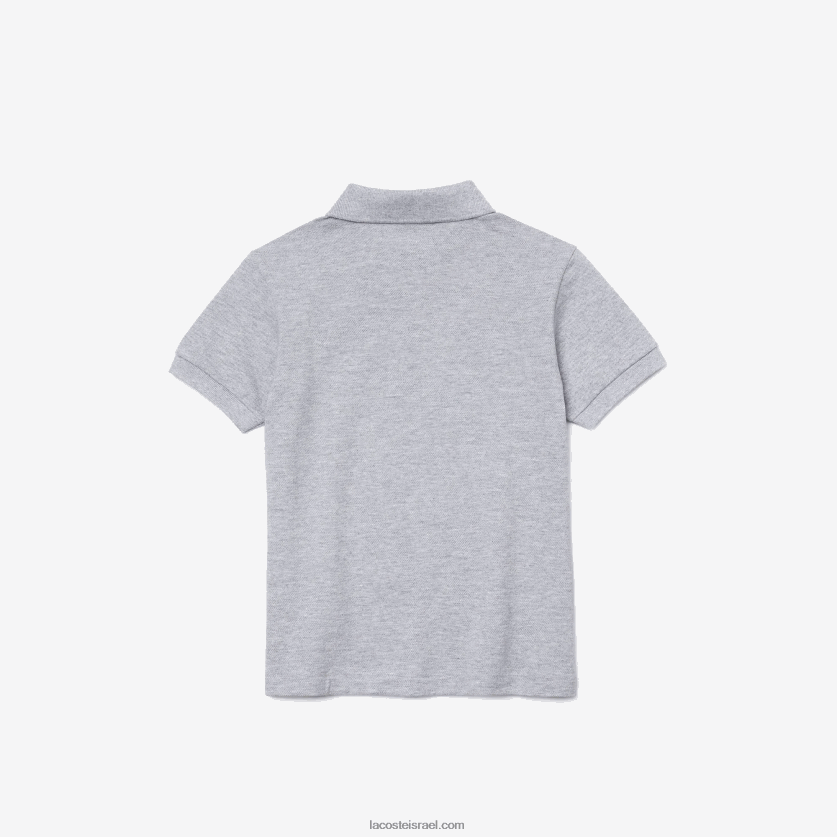 Lacoste פולו פטי פיקה בכושר רגיל DZ4D0D3126 chine אפור cca ילדים - Image 5