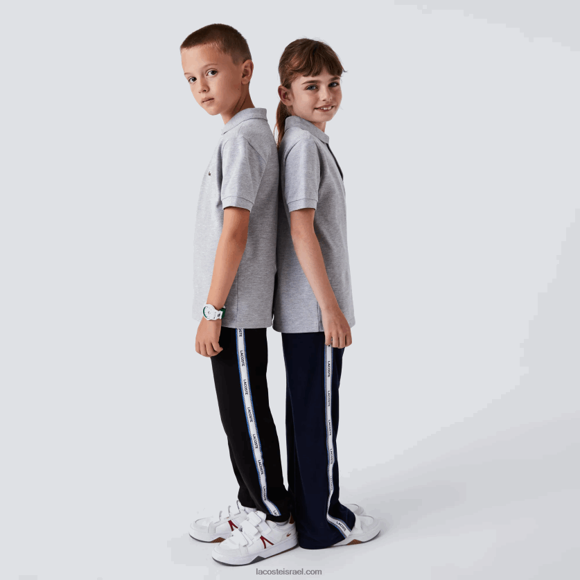 Lacoste פולו פטי פיקה בכושר רגיל DZ4D0D3126 chine אפור cca ילדים - Image 6