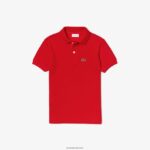 Lacoste פולו פטי פיקה בכושר רגיל DZ4D0D3135 אדום 240 ילדים - Image 2