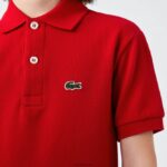 Lacoste פולו פטי פיקה בכושר רגיל DZ4D0D3135 אדום 240 ילדים - Image 4