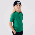 Lacoste פולו פטי פיקה בכושר רגיל DZ4D0D3155 ירוק hd2 ילדים - Image 2