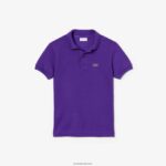 Lacoste פולו פטי פיקה בכושר רגיל DZ4D0D3173 סגול qlt ילדים