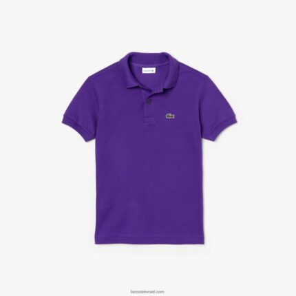 Lacoste פולו פטי פיקה בכושר רגיל DZ4D0D3173 סגול qlt ילדים