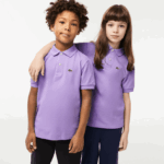 Lacoste פולו פטי פיקה בכושר רגיל DZ4D0D3181 gfu סגול ילדים