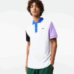 Lacoste פולו פטי פיקה כותנה בהתאמה רגילה DZ4D0D559 לבן שחור סגול כחול luc גברים