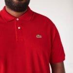Lacoste פולו פטי פיקה כותנה - פלוס סייז - גדול DZ4D0D734 אדום 240 גברים - Image 2