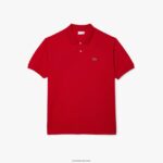 Lacoste פולו פטי פיקה כותנה - פלוס סייז - גדול DZ4D0D734 אדום 240 גברים - Image 3