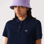 Lacoste פולו פטי פיקה כותנה רכה בהתאמה רגילה DZ4D0D2365 כחול כהה 166 נשים - Image 2