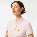 Lacoste פולו פטי פיקה כותנה רכה בהתאמה רגילה DZ4D0D2495 אדי ורוד בהיר נשים - Image 2