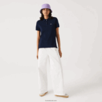 Lacoste פולו פטי פיקה כותנה רכה בהתאמה רגילה DZ4D0D2365 כחול כהה 166 נשים