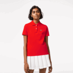 Lacoste פולו פטי פיקה כותנה רכה בהתאמה רגילה DZ4D0D2502 אדום s5h נשים