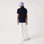 Lacoste פולו פטי פיקה כותנה רכה בהתאמה רגילה DZ4D0D2365 כחול כהה 166 נשים - Image 3