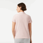 Lacoste פולו פטי פיקה כותנה רכה בהתאמה רגילה DZ4D0D2495 אדי ורוד בהיר נשים - Image 3