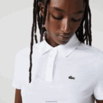 Lacoste פולו פטי פיקה כותנה רכה בהתאמה רגילה DZ4D0D2363 לבן 001 נשים - Image 4