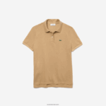 Lacoste פולו פטי פיקה כותנה רכה בהתאמה רגילה DZ4D0D2493 בז' 02s נשים - Image 4