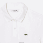 Lacoste פולו פטי פיקה כותנה רכה בהתאמה רגילה DZ4D0D2363 לבן 001 נשים - Image 6