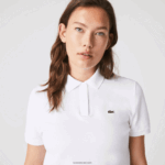 Lacoste פולו פטי פיקה כותנה רכה בהתאמה רגילה DZ4D0D2363 לבן 001 נשים - Image 7