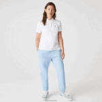 Lacoste פולו פטי פיקה כותנה רכה בהתאמה רגילה DZ4D0D2363 לבן 001 נשים - Image 8