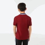 Lacoste פולו פטיט פיקה כותנה טריקולור DZ4D0D2954 בורדו לבן x62 בנים - Image 2