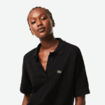 Lacoste פולו פיקה זורם בגזרה רופפת DZ4D0D2463 שחור 031 נשים - Image 2