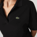 Lacoste פולו פיקה זורם בגזרה רופפת DZ4D0D2463 שחור 031 נשים - Image 4