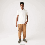 Lacoste פולו פיקה כותנה בגזרה קלאסית עם הדפס מנומר DZ4D0D592 בז' 74a גברים - Image 2