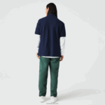 Lacoste פולו פיקה כותנה בגזרה קלאסית עם הדפס מנומר DZ4D0D591 כחול כהה 7cg גברים - Image 3