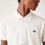 Lacoste פולו פיקה כותנה בגזרה קלאסית עם הדפס מנומר DZ4D0D592 בז' 74a גברים - Image 4