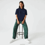 Lacoste פולו פיקה כותנה בגזרה קלאסית עם הדפס מנומר DZ4D0D591 כחול כהה 7cg גברים - Image 4