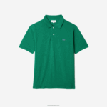 Lacoste פולו פיקה כותנה בגזרה קלאסית עם הדפס מנומר DZ4D0D593 ירוק 7bs גברים - Image 4