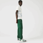 Lacoste פולו פיקה כותנה בהתאמה רגילה בהדפס תנין DZ4D0D649 לבן 70V גברים - Image 2