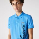 Lacoste פולו פיקה כותנה בהתאמה רגילה DZ4D0D678 כחול l99 גברים