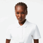 Lacoste פולו פיקה כותנה מתיחה בגזרה דקיקה DZ4D0D2468 לבן 001 נשים - Image 2