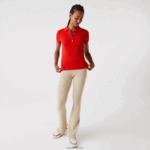 Lacoste פולו פיקה כותנה מתיחה בגזרה דקיקה DZ4D0D2471 אדום 240 נשים - Image 2