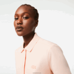 Lacoste פולו פיקה כותנה מתיחה בגזרה דקיקה DZ4D0D2508 אדי ורוד בהיר נשים - Image 2
