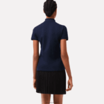 Lacoste פולו פיקה כותנה מתיחה בגזרה דקיקה DZ4D0D2470 כחול כהה 166 נשים - Image 3