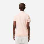 Lacoste פולו פיקה כותנה מתיחה בגזרה דקיקה DZ4D0D2508 אדי ורוד בהיר נשים - Image 3