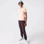 Lacoste פולו פיקה כותנה מתיחה בגזרה דקיקה DZ4D0D2508 אדי ורוד בהיר נשים - Image 4
