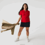 Lacoste פולו פיקה כותנה מתיחה בגזרה דקיקה DZ4D0D2471 אדום 240 נשים - Image 5