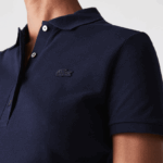 Lacoste פולו פיקה כותנה מתיחה בגזרה דקיקה DZ4D0D2470 כחול כהה 166 נשים - Image 6