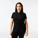 Lacoste פולו פיקה כותנה מתיחה בגזרה דקיקה DZ4D0D2469 שחור 031 נשים - Image 8