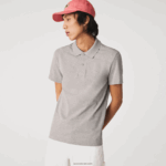 Lacoste פולו פיקה מכותנה אורגנית מתיחה בגזרה דקיקה DZ4D0D599 אפור chine 4jv גברים - Image 2