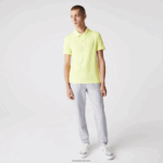 Lacoste פולו פיקה מכותנה אורגנית מתיחה בגזרה דקיקה DZ4D0D600 טוק צהוב צעקני גברים - Image 3