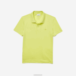 Lacoste פולו פיקה מכותנה אורגנית מתיחה בגזרה דקיקה DZ4D0D600 טוק צהוב צעקני גברים - Image 4
