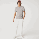Lacoste פולו פיקה מכותנה אורגנית מתיחה בגזרה דקיקה DZ4D0D599 אפור chine 4jv גברים