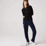 Lacoste פולו פיקה מתיחה בגזרה דקיקה DZ4D0D2478 שחור 031 נשים - Image 2