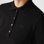 Lacoste פולו פיקה מתיחה בגזרה דקיקה DZ4D0D2478 שחור 031 נשים - Image 4