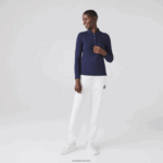 Lacoste פולו פיקה מתיחה בגזרה דקיקה DZ4D0D2479 כחול כהה 166 נשים - Image 2