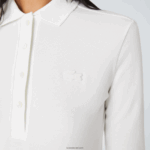 Lacoste פולו פיקה מתיחה בגזרה דקיקה DZ4D0D2480 לבן 70V נשים - Image 2